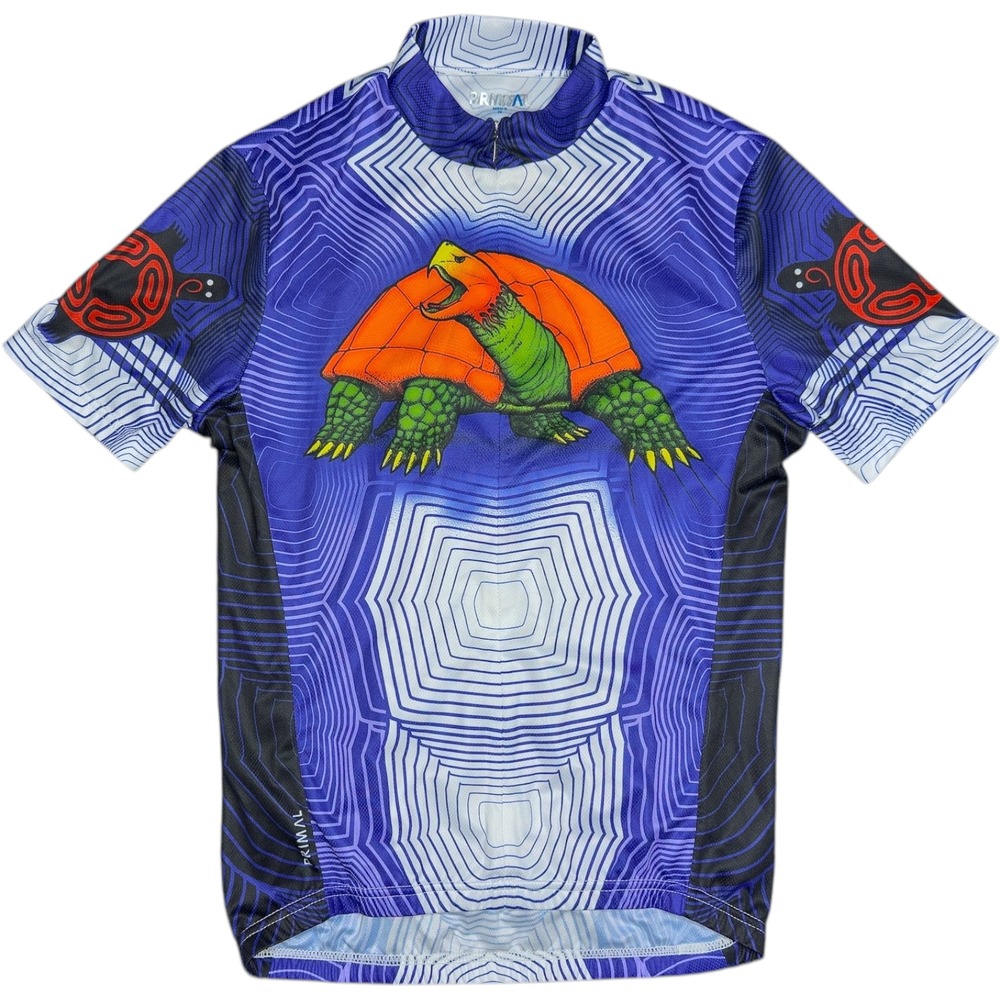 Primal Not So Fast Snapping Turtle Cycling Jersey Men's Small‎ 3/4 Zip Pockets